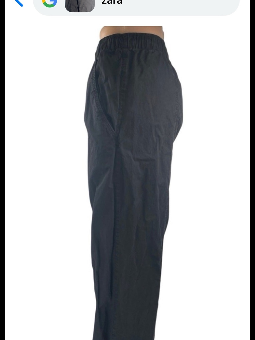 Zara Black Elastic-Waist Casual Jogger Pants